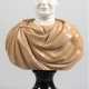 Marmor-Büste "Antiker Römer ", auf rundem Sockel bez. "M.T. Cicero", Ges.-H. 32 cm - Foto 1