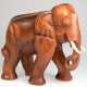 Figur "Elefant", um 1975, Holz, nußbaumfarben, H. 29,5 cm - Foto 1