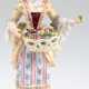 Meissen-Figur "Blumenverkäuferin", Knaufschwertermarke (1850-1924), aus der Serie "Pariser Ausrufer", polychrom bemalt, 1. Wahl, Daumen und Blüten best., H. 14 cm - photo 1