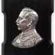 Relief "Kaiser Wilhelm II", Weißmetall auf Eichentafel, sign. Georg Bommers (1867-1937), ges. 34x27 cm - photo 1