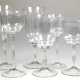 6 Jugendstil-Gläser, Entwurf Fritz Rehm (1871-1928) für Peill & Sohn, Klarglas, H. 15,3 cm bis 19,8 cm - Foto 1