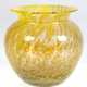 Murano-Vase, Balusterform, Klarglas mit gelben und dunklen Einschmelzungen und Lufteinschlüssen, H. 16,5 cm - фото 1