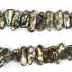Collier, Keshi-Perlen, grün/gold, Magnetverschluß, 925er Silber, vergoldet und mattiert, Länge der Perlen ca. 15-16 mm, Länge der Kette ca. 42cm - фото 1