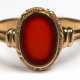Ring um ca. 1900, 333er GG, ca. 3,4 g, Karneol, RG 64, Innendurchmesser 20,3 mm - photo 1