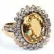 Ring, 750er GG, 8,2 g, Brillanten 0,72 ct., Goldberyll 4,9 ct., ohne Einschlüsse, RG 58, Innendurchmesser 18,4 mm, Größe des Ringkopfes ca. 2,1 x 1,8 cm - Foto 1
