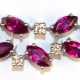 Rubin-Brillant-Armband, 585er WG, ausgefasst mit 7 Rubinen im facettierten Navetteschliff von zus. ca. 1,75 ct. und 5 Brillanten von zus. ca. 0,18 ct., LR-VVS, Kastenschloss mit 2 Sicherheitsachten, Ges.-Gew. 16,42 g, L… - Foto 1