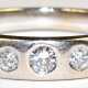 Brillant-Ring, 585er WG, in der Schiene 5 Brillanten von zus. ca. 0,09 ct., Ges.-Gew. 3,17 g, RG 52 - фото 1