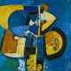 Carl Walter Liner. Composition blau/gelb - Foto 1