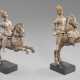 TWO CANOSAN TERRACOTTA HORSES AND RIDERS - photo 1