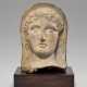 AN ETRUSCAN TERRACOTTA VOTIVE MALE HEAD - фото 1 AN ETRUSCAN TERRACOTTA VOTIVE MALE HEAD - фото 1