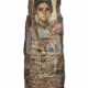 AN EGYPTIAN PAINTED LINEN AND STUCCO MUMMY PORTRAIT OF A WOMAN - photo 1