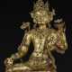 A GILT COPPER ALLOY FIGURE OF MANJUSHRI - photo 1