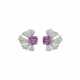 COLORED SAPPHIRE AND DIAMOND EARRINGS - photo 1
