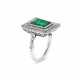 ANTIQUE EMERALD AND DIAMOND RING - photo 1