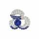 CARTIER COLOR-CHANGE SAPPHIRE AND DIAMOND BROOCH - photo 1 CARTIER COLOR-CHANGE SAPPHIRE AND DIAMOND BROOCH - photo 1