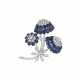 VOURAKIS SAPPHIRE AND DIAMOND FLOWER BROOCH - photo 1