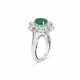 EMERALD AND DIAMOND RING - photo 1