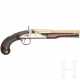Aptierte Perkussionspistole mit Messinglauf, Grice, England, um 1800 - Foto 1