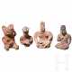 Vier präkolumbische Tonfiguren, Mexiko, Jalisco/ Tlatilco-Kultur, u.a. 100 - 900 n. Chr. - Foto 1