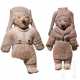 Zwei präkolumbische weibliche Tonfiguren, Ekuador, wohl 500 - 1500 n. Chr. - Foto 1