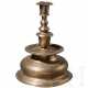 Großer gravierter Glockenfußleuchter, Nürnberg, um 1670/80 - Foto 1