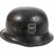 Helm der Reichsbahn-Feuerschutzpolizei - Foto 1 Helm der Reichsbahn-Feuerschutzpolizei - Foto 1