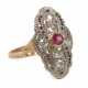 Prächtiger Ring mit Diamanten und Rubin - Foto 1