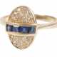 Damenring mit Saphiren und Diamanten - photo 1 Damenring mit Saphiren und Diamanten - photo 1