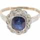 Damenring mit Saphir und Diamanten - фото 1 Damenring mit Saphir und Diamanten - фото 1