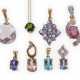 Konvolut Anhänger mit Steinbesatz - photo 1