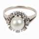 Damenring mit Perle und Brillanten - photo 1