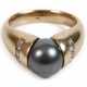 Damenring mit Tahitiperle und Brillanten - photo 1 Damenring mit Tahitiperle und Brillanten - photo 1