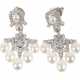 Paar Ohrhänger mit Perlen und Brillanten - photo 1