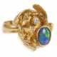 Ausgefallener Damenring mit Opal und Brillant - photo 1 Ausgefallener Damenring mit Opal und Brillant - photo 1