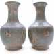 Paar Cloisonné-Vasen mit Dekor von Lotos - photo 1