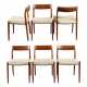Niels Otto Møller, sechs Sidechairs - photo 1