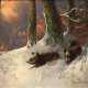 Otto Scheuerer, Wildschweine im Winterwald - Foto 1 Otto Scheuerer, Wildschweine im Winterwald - Foto 1