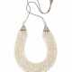 INDIAN REVERSIBLE NATURAL PEARL, SEED PEARL, DIAMOND AND ENAMEL NECKLACE - Foto 1 INDIAN REVERSIBLE NATURAL PEARL, SEED PEARL, DIAMOND AND ENAMEL NECKLACE - Foto 1