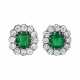 LATE 19TH CENTURY EMERALD AND DIAMOND EARRINGS - Foto 1 LATE 19TH CENTURY EMERALD AND DIAMOND EARRINGS - Foto 1