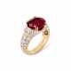 RUBY AND DIAMOND RING, MOUNT BY TABBAH - Foto 1 RUBY AND DIAMOND RING, MOUNT BY TABBAH - Foto 1