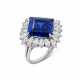 SAPPHIRE AND DIAMOND RING ATTRIBUTED TO HARRY WINSTON - Foto 1 SAPPHIRE AND DIAMOND RING ATTRIBUTED TO HARRY WINSTON - Foto 1