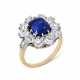 EARLY 20TH CENTURY SAPPHIRE AND DIAMOND RING - photo 1 EARLY 20TH CENTURY SAPPHIRE AND DIAMOND RING - photo 1