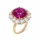 RARE RUBY/PINK SAPPHIRE AND DIAMOND RING - photo 1 RARE RUBY/PINK SAPPHIRE AND DIAMOND RING - photo 1
