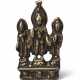 A BRONZE TRIPTYCH OF BUDDHA AND BODHISATTVAS - photo 1