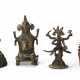 FOUR BRONZE FIGURES OF GANESHA - photo 1