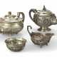 A GROUP OF SILVER TEAPOTS, A SUGAR BOWL, AND A CREAMER - Foto 1