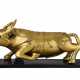 A GILT BRONZE FIGURE OF A BULL - photo 1 A GILT BRONZE FIGURE OF A BULL - photo 1