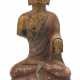 Figur des Buddha aus Stein mit Resten von Farbfassung - фото 1