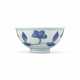 A BLUE AND WHITE 'FLORAL' BOWL - фото 1