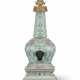 A TURQUOISE-GROUND FAMILLE ROSE ‘LOTUS’ BUDDHIST STUPA - photo 1 A TURQUOISE-GROUND FAMILLE ROSE ‘LOTUS’ BUDDHIST STUPA - photo 1